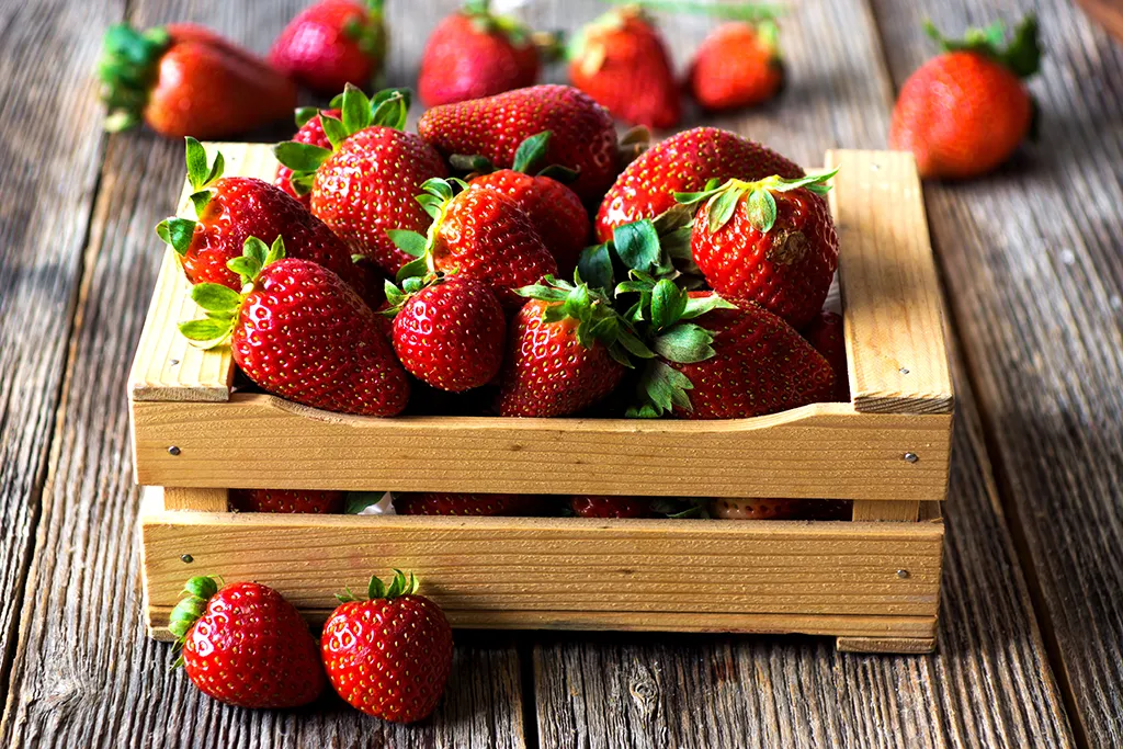 Fresh strawberries for summer refreshments